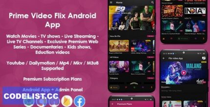 Prime Video Flix App - Movies - Shows - Live Streaming - TV - Web Series - Premium Subscription Plan v8.2