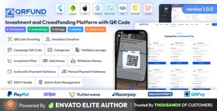 QRFund - Investment and Crowdfunding Platform with QR Code Full Solution