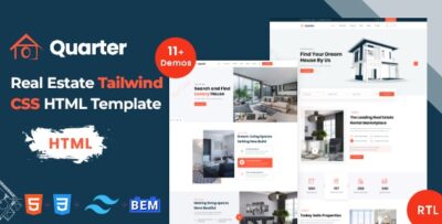 Quarter - Real Estate Tailwind CSS HTML Template