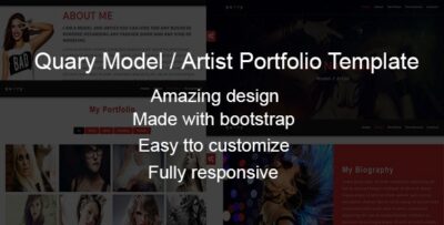 Quary - Model Artist Portfolio Template