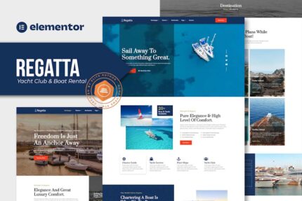 Regatta - Yacht Club & Boat Rental Elementor Template Kit