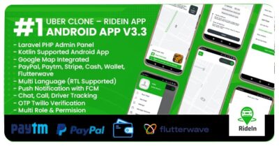 RideIn Taxi App - Android Taxi Booking App With Admin Panel v3.3