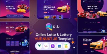 Rifa - Online Lotto & Lottery Vue Nuxt JS Template