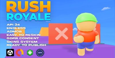 Rush Royale (Endless Unity Game Template + Admob Ads + GDPR Consent)