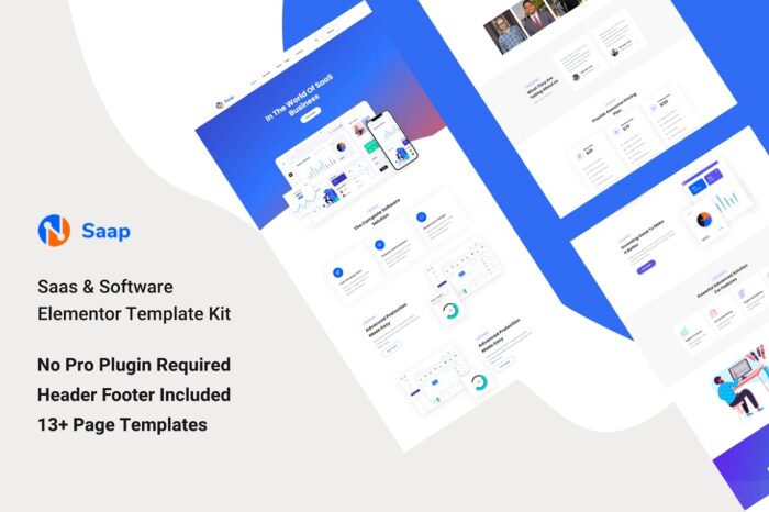 Saap - Saas & Software Elementor Template Kit