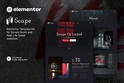 Scape – Real-Life Escape Room Game Elementor Template Kit