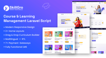 SkillGro - Course & Learning Management System Laravel Script (LMS)