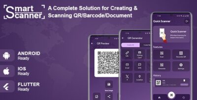 SmartScanner - A Complete Soluion for Creating & Scanning QRBarcodeDocuments (Flutter)