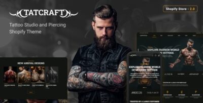 Tatcraft Tattoo Salon Shopify Theme