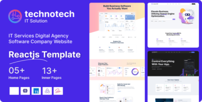 Technotech - IT Services Digital Agency Software Company React js Template