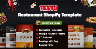 Testo - Fast Food Cafe Restaurant Shopify Theme