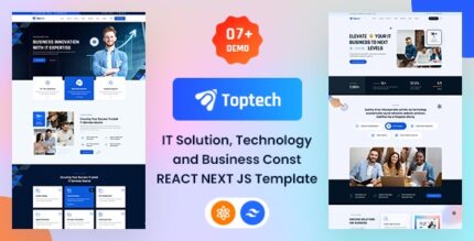 Toptech – IT Solutions, Technology & Business Consulting Company React JS Template