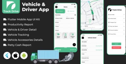 TrackDrive - Flutter Mobile App UI Kit for TruckVehicle Driver Application - AndroidiOS template