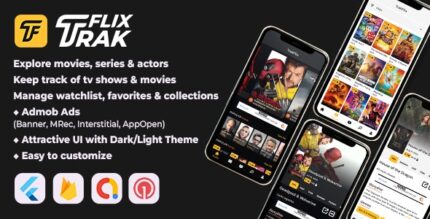 TrakFlix - Ultimate Movies & Tv Shows Tracking App - Flutter, Admob, Firebase, OneSignal