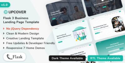 Upcover - Flask 3 Landing Page Template