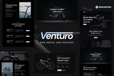 Venturo - Bike Rental and Services Elementor Template Kit