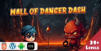 Wall Of Danger Dash - HTML5 Game