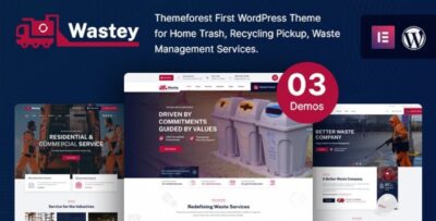 Wastey – Waste Pickup and Disposal Services WordPress Theme V1.1