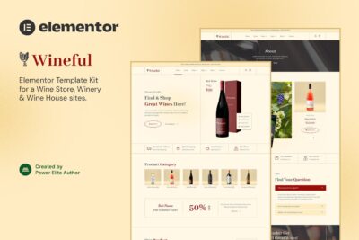 Wineful – Wine Store & Winery Elementor Template Kit