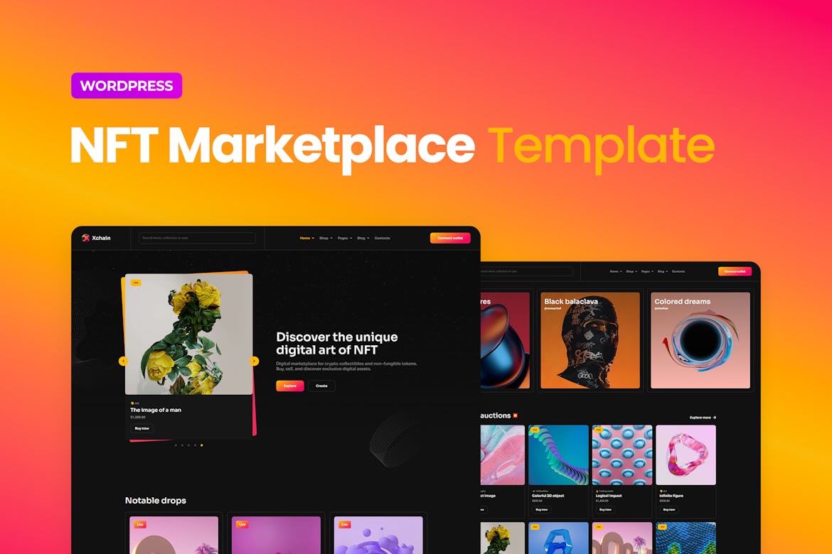 Xchain - NFT Marketplace Elementor Template Kit Xchain - NFT Marketplace Elementor Template Kit