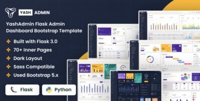 YashAdmin - Flask Sales Management System Admin Dashboard Template