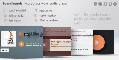 ZoomSounds - WordPress Wave Audio Player with Playlist v.6.90