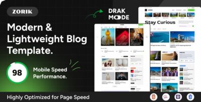 Zorik - Modern & Lightweight Blog HTML Template