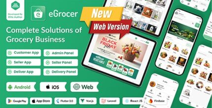 eGrocer - Online Multi Vendor Grocery Store, eCommerce Marketplace Flutter Full App with Admin Panel v2.0.2