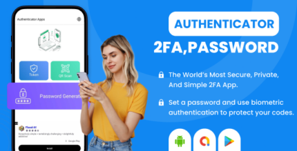 2FA Authenticator - Two Factor Auth - 2FA OTP Password - 2FA QR Code Scanner