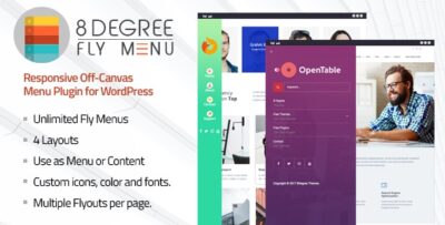 8Degree Fly Menu - Responsive Off-Canvas Menu