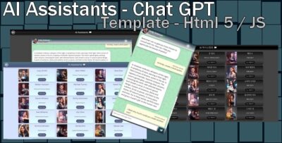 AI Assistants Chat GPT 16k HTML5JS Template