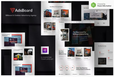AdsBoard - Billboard & Outdoor Advertising Agency Elementor Template Kit