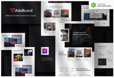 AdsBoard – Billboard & Outdoor Advertising Agency Elementor Template Kit