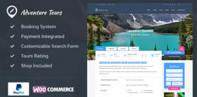 Adventure Tours – WordPress TourTravel Theme