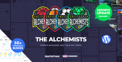 Alchemists - Sports, eSports & Gaming Club and News WordPress Theme