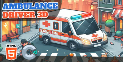 Ambulance Driver 3D - HTML5 Game - C3P