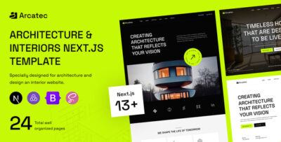 Arcatec - Architecture & Interiors Next js v14 Template