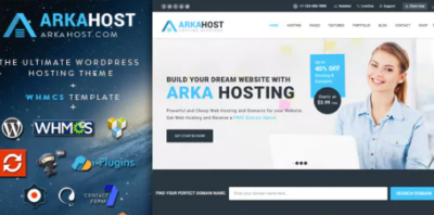 Arka Host - WHMCS Hosting, Shop & Corporate Theme download