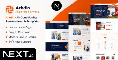 Arkdin - Air Conditioning Services Next.js Template