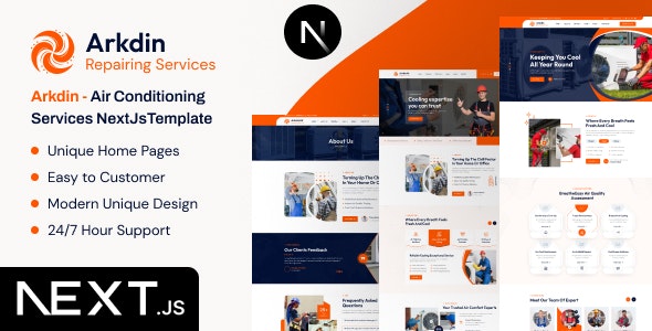 Arkdin - Air Conditioning Services Next.js Template Arkdin - Air Conditioning Services Next.js Template