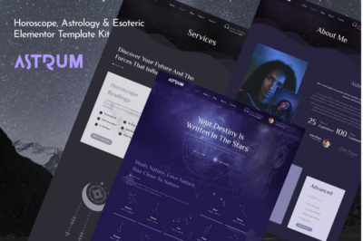 Astrum - Horoscope Astrology & Esoteric Magic Elementor Template Kit