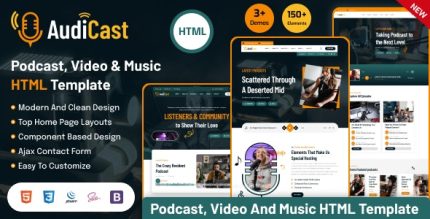 Audicast - Podcast, Video & Music HTML Template