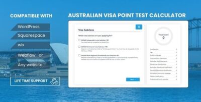 Australian Visa Points Calculator - web calculator for any website