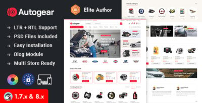 Autogear - Multipurpose Autoparts Store Prestashop 1.7 & 8.x Responsive Theme