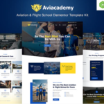 Aviacademy - Aviation & Flight School Elementor Template Kit