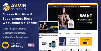 Avvin - Fitness Nutrition and Supplements Store WooCommerce Theme