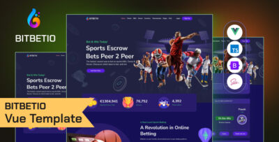 Bitbetio - Sports Betting Website VUE Template