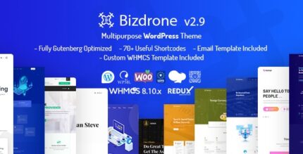 Bizdrone ICO Crypto Landing & Cryptocurrency WordPress Theme​ with whmcs Template