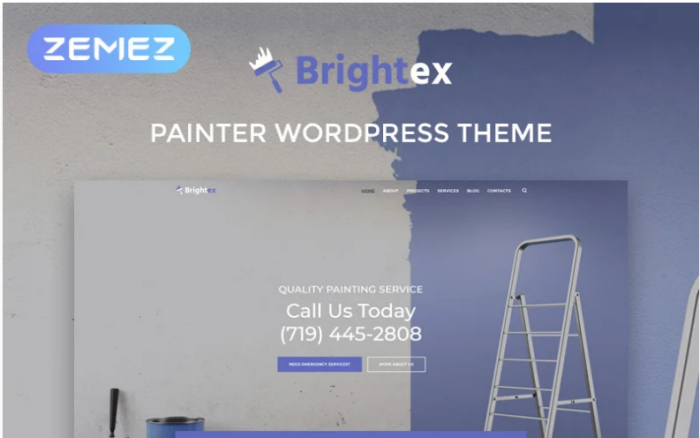 Brightex - Painting Services Multipurpose Classic Elementor WordPress Theme