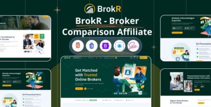 BrokR - Broker Comparison HTML website Template